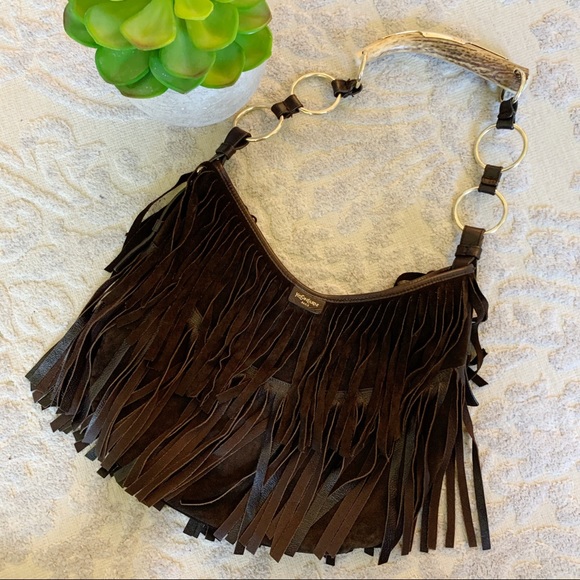 ysl suede fringe bag